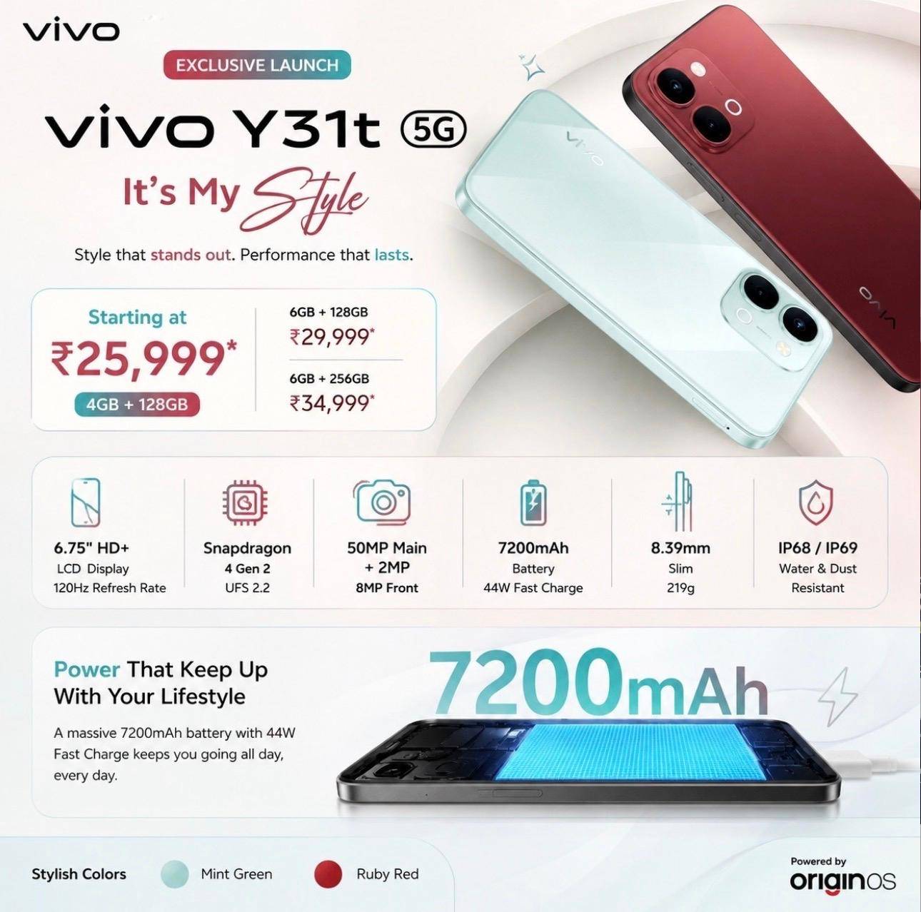 Vivo Y31t 5G reportedly launched in India for the offline market: check price, specifications